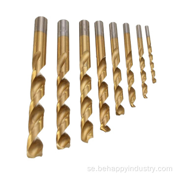 8st Titanium Coated HSS Twist Drill Bit Set